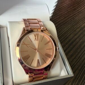 INC International Concepts Rose Gold 41mm Bracelet Watch new in box